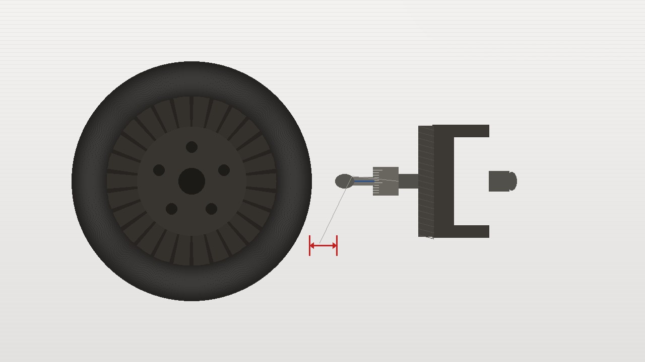 Illustration technique d'un disque de frein ventilé mesuré au micromètre sur métal brossé — contrôle épaisseur minimale — Konipa Casablanca